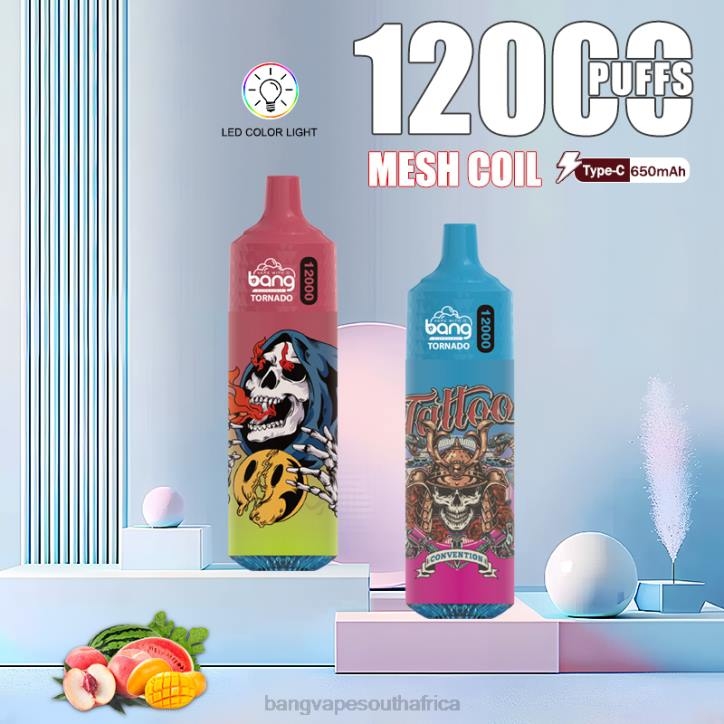 Bang Vape price - Disposable Bang Vape Tornado 12000 puffs with LED & Mesh Coil X0VV4