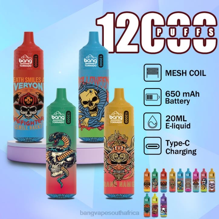 Bang Vape price - Disposable Bang Vape Tornado 12000 puffs with LED & Mesh Coil X0VV4