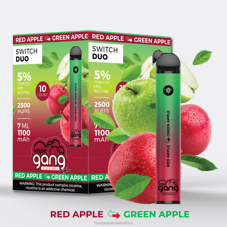Gang vape price - Red Apple - Green Apple Vape Gang Switch Duo 2 flavors (Box of 10) X0VV46