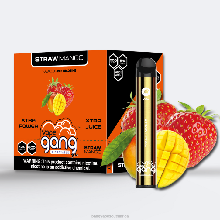 Bang Vape price - Straw Mango Vape Gang XL Disposable Vapes 600 puffs (Box of 10) X0VV66