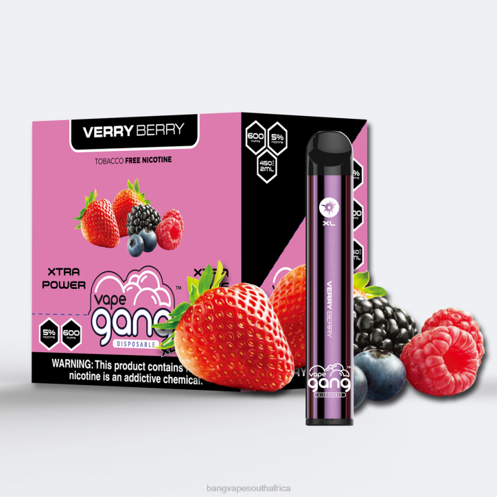 Vape Gang cape town - Verry Berry Vape Gang XL Disposable Vapes 600 puffs (Box of 10) X0VV69