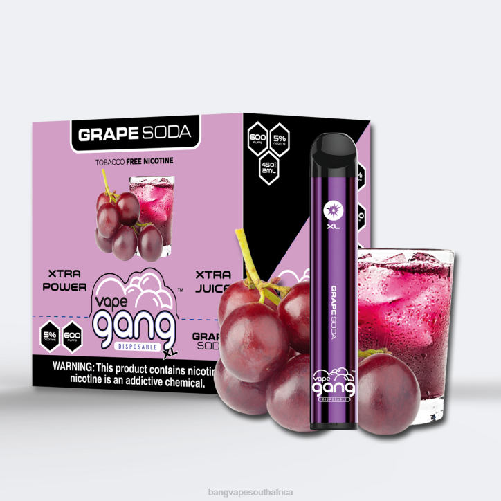 Vape Gang shop - Grape Soda Vape Gang XL Disposable Vapes 600 puffs (Box of 10) X0VV71